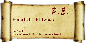 Pospisil Elizeus névjegykártya